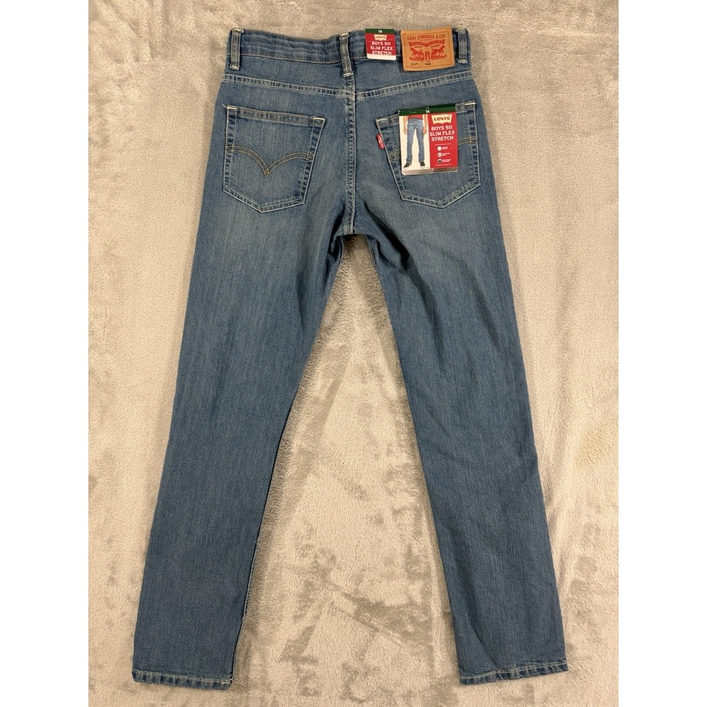 Levis 511‎ Jeans Youth Boys 14 Adjustable Waist Stretch Comfort Flex Slim Denim